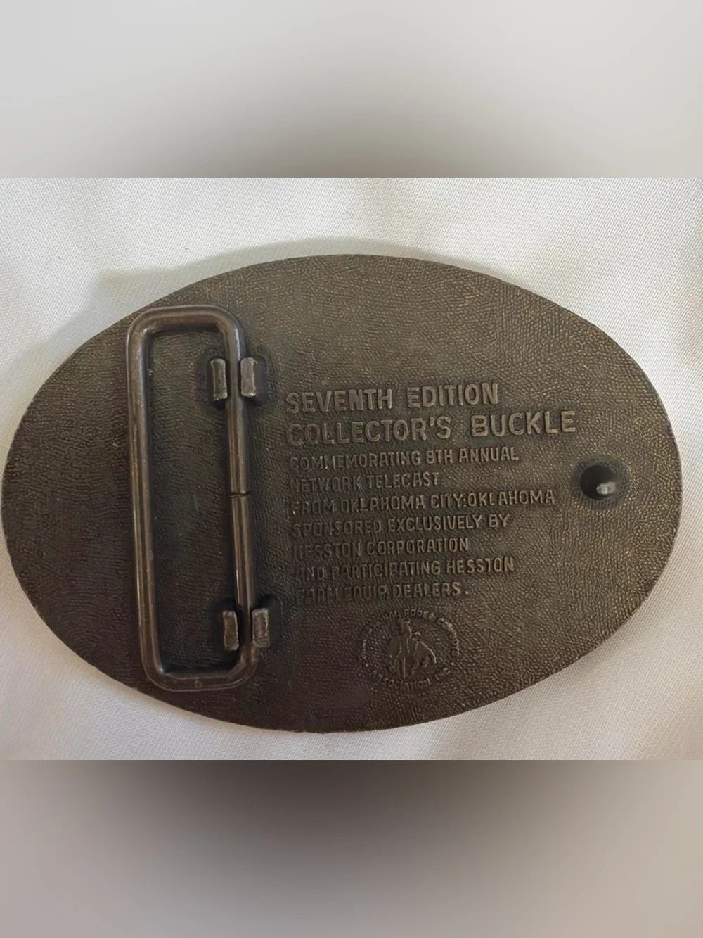 1981 Hesston NFR Belt Buckle National Finals Rodeo Vintage Seventh Edition